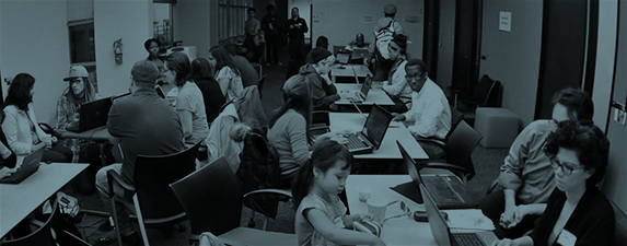 people working together on computers